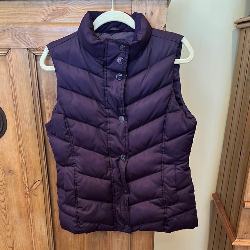 Gap Heavyweight Purple Puffer Vest
